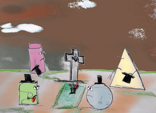 Cartoon: der tote winkel (medium) by ab tagged formen,geometrie,sehen