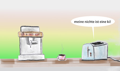 Cartoon: fortschritt (medium) by ab tagged ki,technik,haushaltsgeräte,intelligenz