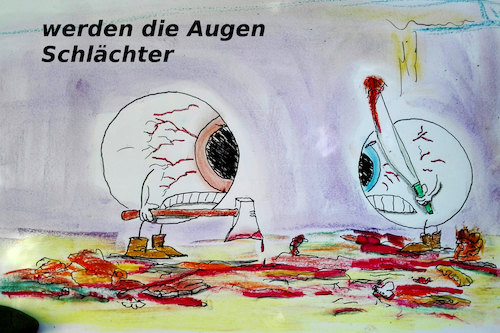 Cartoon: im Alter (medium) by ab tagged auge