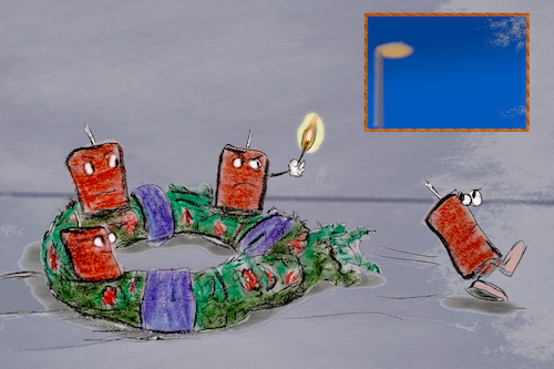Cartoon: kein bock (medium) by ab tagged advent,erster,kerze,adventskranz,weihnachten