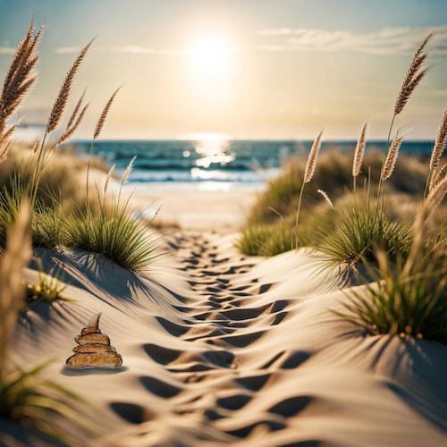 Cartoon: mensch und natur (medium) by ab tagged meer,strand,sand,düne,mensch,spur,haufen,kacke,umwelt,ferien