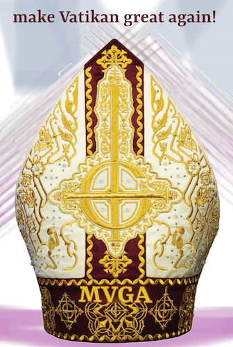 Cartoon: mvga (medium) by ab tagged rom,pope,papst,italien,italy,usa,us,trump
