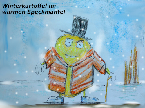Cartoon: spezialität (medium) by ab tagged winter,nahrungsmittel,essen