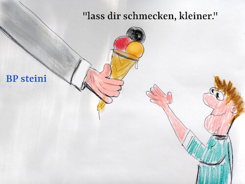Cartoon: villa hammerschmidt (medium) by ab tagged grundgesetz,deutschland,brd,feier,75,jahre,steinmeier