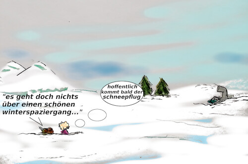 Cartoon: winter (medium) by ab tagged wetter,winter,schnee,bayern