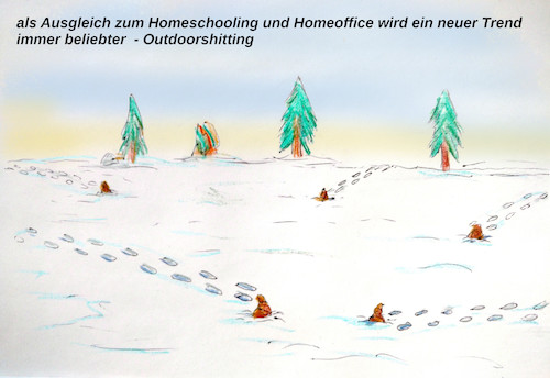 Cartoon: zurück zur natur (medium) by ab tagged corona,lockdown,home