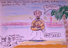 Cartoon: abgehoben (small) by ab tagged om,spiritualität,meditation,bohnen,guru