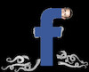 Cartoon: marks blackout (small) by ab tagged facebook,zuckerberg,internet,social,media