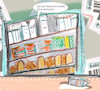 Cartoon: supermarkt (small) by ab tagged supermarkt,produkt,milch,regal