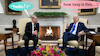 Cartoon: the meeting (small) by ab tagged us,germany,scholz,biden,kanzler,president,brain,forget