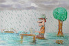 Cartoon: tief (small) by ab tagged regen,unwetter,bayern,bier,natur