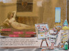Cartoon: verschollene kunstwerke (small) by ab tagged kunst,art,malerei,gemälde,paris,frankreich,künstler,alkohol,droge