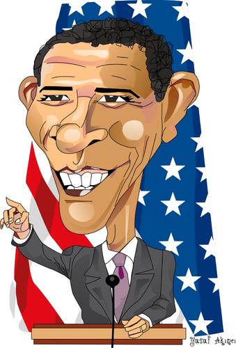 Cartoon: amerikan baskani (medium) by pisko tagged obama