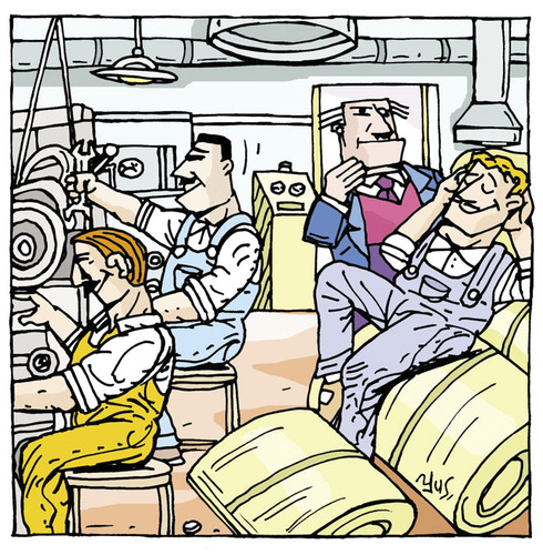 Cartoon: fabrika (medium) by pisko tagged isciler