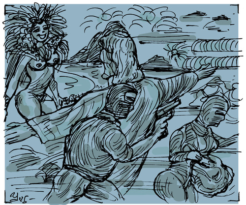 Cartoon: rio karnaval soygun (medium) by pisko tagged hikaye,resimleme