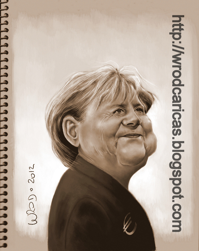 Cartoon: Angela Merkel (medium) by WROD tagged angela,merkel,german,chancellor