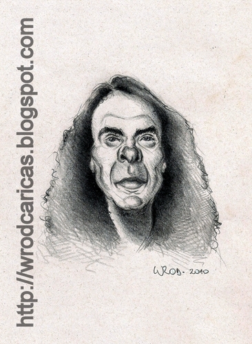 Cartoon: Ronnie James Dio (medium) by WROD tagged ronnie,james,dio,black,sabbath,rainbow