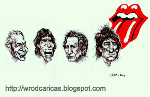 Cartoon: The Rolling Stones (medium) by WROD tagged the,rolling,stones