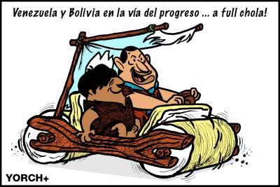 Cartoon: Venezuela y Bolivia... (medium) by trazosdeyorch tagged chavez