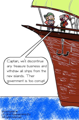 Cartoon: Corruption (medium) by paparazziarts tagged corruption,piracy,pirates,intellectual,property
