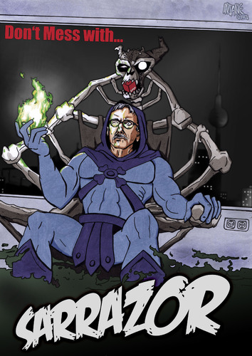Cartoon: Sarrazor (medium) by Insane-Comics tagged insane,comics,insanecomics,skeletor,heman,politik,poltic,sarrazin,nachrichten