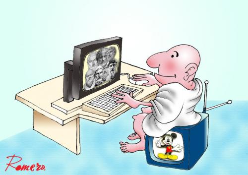 Cartoon: La TV y la cultura (medium) by Romero tagged tv,humor,cultura,la
