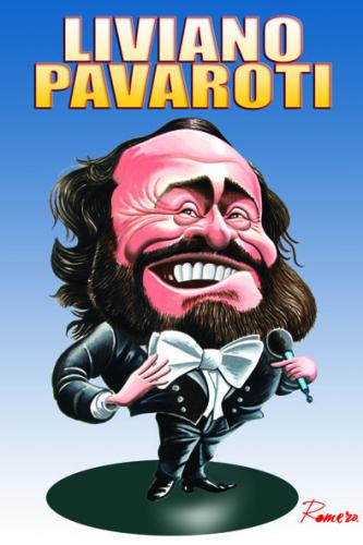 Cartoon: Luciano Pavaroti (medium) by Romero tagged musica,arte,cultura,dibujo,caricatura,canto,portrait,art,caricature,man