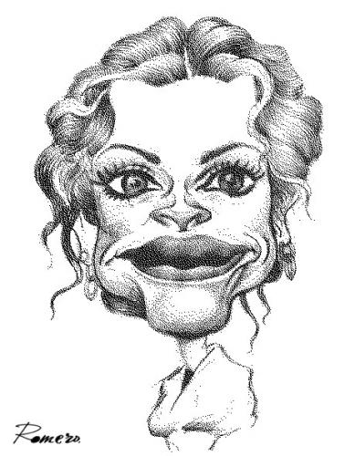 Cartoon: Mujer bonita (medium) by Romero tagged actriz,gente,mujer,dibujo,caricatura,arte,cultura,espectaculos,woman,art,portrait,caricature