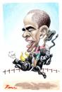 Cartoon: Obama y la crisis (small) by Romero tagged obama barack caricatura arte dibujo humor
