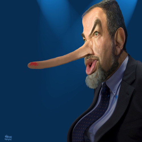 Cartoon: portre (medium) by yukselcengiz tagged liberman