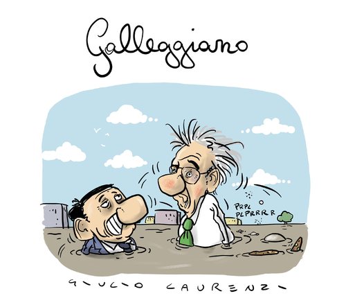 Cartoon: Galleggiano (medium) by Giulio Laurenzi tagged galleggiano