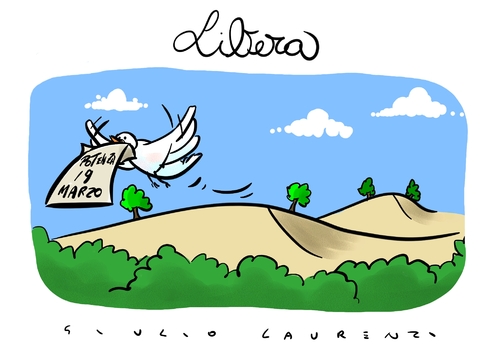 Cartoon: Libera (medium) by Giulio Laurenzi tagged libera,peace,war