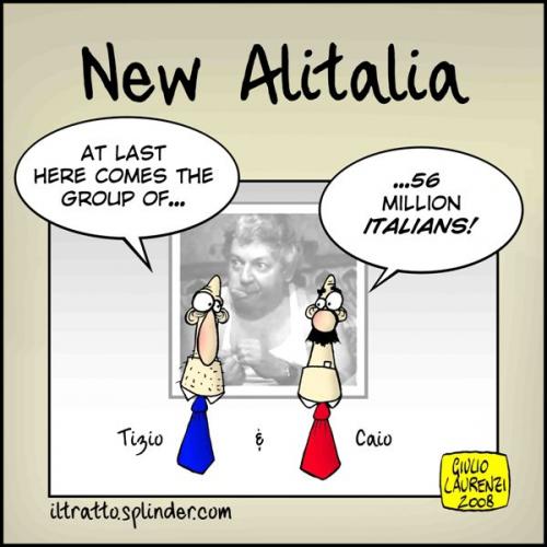 Cartoon: New Alitalia (medium) by Giulio Laurenzi tagged economy