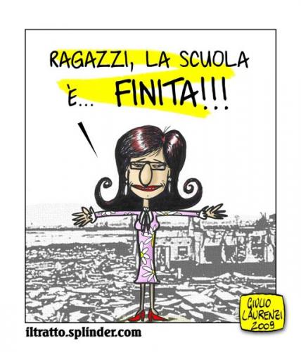 Cartoon: Scuola Rielaborata (medium) by Giulio Laurenzi tagged politics