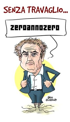 Cartoon: Senza Travaglio (medium) by Giulio Laurenzi tagged politics,senza,travaglio