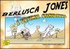 Cartoon: Berlusca Jones (small) by Giulio Laurenzi tagged politics