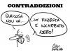 Cartoon: Contraddizioni (small) by Giulio Laurenzi tagged politics