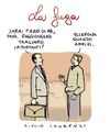 Cartoon: La Fuga (small) by Giulio Laurenzi tagged fuga