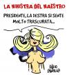 Cartoon: La Ministra del Maestro (small) by Giulio Laurenzi tagged politics