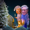 Cartoon: Ghost of Christmas yet to come (small) by Bart van Leeuwen tagged christmas,trump,mueller,scrooge,hollidays