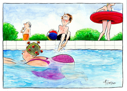 Cartoon: Abstandhalter (medium) by Paolo Calleri tagged welt,europa,eu,deutschland,covid,19,corona,virus,coronavirus,infektionen,freibaeder,schwimmen,sport,lockerungen,abstaende,freizeit,baden,fruehling,sommer,aktivitaeten,bundeslaender,karikatur,cartoon,paolo,calleri,welt,europa,eu,deutschland,covid,19,corona,virus,coronavirus,infektionen,freibaeder,schwimmen,sport,lockerungen,abstaende,freizeit,baden,fruehling,sommer,aktivitaeten,bundeslaender,karikatur,cartoon,paolo,calleri