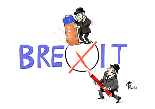 Cartoon: Brexit-Referendum (medium) by Paolo Calleri tagged eu,europa,grossbritannien,referendum,brexit,austritt,verbleib,abstimmung,briten,gegner,befuerworter,wirtschaft,gemeinschaft,karikatur,cartoon,paolo,calleri,eu,europa,grossbritannien,referendum,brexit,austritt,verbleib,abstimmung,briten,gegner,befuerworter,wirtschaft,gemeinschaft,karikatur,cartoon,paolo,calleri