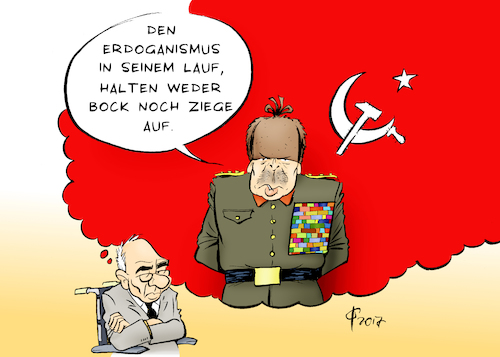 Cartoon: Die DDR lebt (medium) by Paolo Calleri tagged deutschland,tuerkei,spannungen,journalisten,presse,freiheit,willkuer,inhaftierungen,suspendierungen,bundesfinanzminister,wolfgang,schäuble,vergleich,ddr,totalitarismus,recep,tayyip,erdogan,reisewarnung,verschaerfung,menschenrechtler,karikatur,cartoon,paolo,calleri,deutschland,tuerkei,spannungen,journalisten,presse,freiheit,willkuer,inhaftierungen,suspendierungen,bundesfinanzminister,wolfgang,schäuble,vergleich,ddr,totalitarismus,recep,tayyip,erdogan,reisewarnung,verschaerfung,menschenrechtler,karikatur,cartoon,paolo,calleri