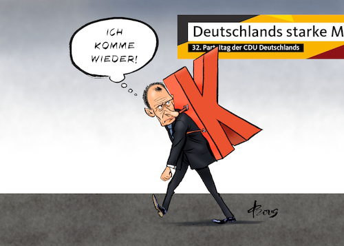 Cartoon: K-Frage (medium) by Paolo Calleri tagged deutschland,parteien,cdu,union,leipzig,32,parteitag,parteivorsitzende,akk,friedrich,merz,rivalen,kanzlerschaft,kandidatur,kanzlerkandidatur,bundestagswahl,urwahl,politik,wirtschaft,finanzen,klima,arbeit,soziales,macht,machtfrage,frage,karikatur,cartoon,paolo,calleri,deutschland,parteien,cdu,union,leipzig,32,parteitag,parteivorsitzende,akk,friedrich,merz,rivalen,kanzlerschaft,kandidatur,kanzlerkandidatur,bundestagswahl,urwahl,politik,wirtschaft,finanzen,klima,arbeit,soziales,macht,machtfrage,frage,karikatur,cartoon,paolo,calleri