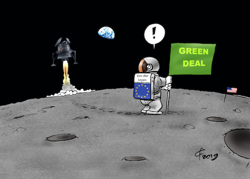 Cartoon: Mann-auf-dem-Mond-Moment (medium) by Paolo Calleri tagged eu,europa,green,deal,klimaschutz,klima,klimawandel,investitionen,milliarden,emissionen,emissionsfrei,klimaneutral,kommission,kommissionspraesidentin,ursula,von,der,leyen,mann,mond,mondlandung,moment,karikatur,cartoon,paolo,calleri,eu,europa,green,deal,klimaschutz,klima,klimawandel,investitionen,milliarden,emissionen,emissionsfrei,klimaneutral,kommission,kommissionspraesidentin,ursula,von,der,leyen,mann,mond,mondlandung,moment,karikatur,cartoon,paolo,calleri