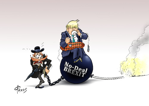 Cartoon: No-Deal Brexit (medium) by Paolo Calleri tagged eu,europa,brexit,austritt,gemeinschaft,uk,gb,grossbritannien,vereinigtes,koenigreich,premier,premierminister,boris,johnson,austrittsabkommen,no,deal,schuld,schuldzuweisungen,wirtschaft,politik,arbeit,soziales,gesellschaft,karikatur,cartoon,paolo,calleri,eu,europa,brexit,austritt,gemeinschaft,uk,gb,grossbritannien,vereinigtes,koenigreich,premier,premierminister,boris,johnson,austrittsabkommen,no,deal,schuld,schuldzuweisungen,wirtschaft,politik,arbeit,soziales,gesellschaft,karikatur,cartoon,paolo,calleri