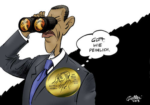 Cartoon: Nobelpreisträger (medium) by Paolo Calleri tagged washington,usa,geheimdienste,spionage,internet,obama,barack,präsident,netzwerke,programm,prism,bespitzelung,daten,nsa,calleri,paolo,karikatur,friedensnobelpreis,überwachungsstaat,überwachung,usa,washington,präsident,barack,obama,internet,spionage,geheimdienste,nsa,daten,bespitzelung,prism,programm,netzwerke,überwachung,überwachungsstaat,friedensnobelpreis,karikatur,paolo,calleri