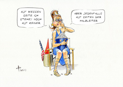 Cartoon: Positionierung (medium) by Paolo Calleri tagged china,taiwan,europa,eu,halbleiter,militaer,wirtschaft,usa,interessen,politik,karikatur,cartoon,paolo,calleri,china,taiwan,europa,eu,halbleiter,militaer,wirtschaft,usa,interessen,politik,karikatur,cartoon,paolo,calleri