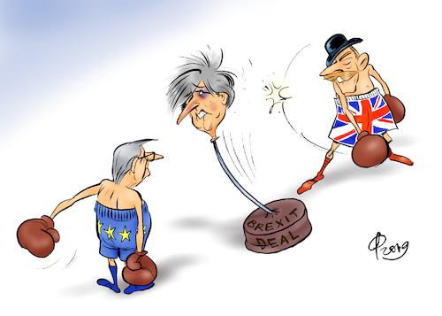 Cartoon: Punching Ball (medium) by Paolo Calleri tagged eu,gb,uk,grossbritannien,premier,premierministerin,theresa,may,bruessel,besuch,ausstieg,gemeinschaft,brexit,austritt,parlament,parlamentarier,unterhaus,deal,abkommen,kommission,praesident,jean,claude,juncker,karikatur,cartoon,paolo,calleri,eu,gb,uk,grossbritannien,premier,premierministerin,theresa,may,bruessel,besuch,ausstieg,gemeinschaft,brexit,austritt,parlament,parlamentarier,unterhaus,deal,abkommen,kommission,praesident,jean,claude,juncker,karikatur,cartoon,paolo,calleri