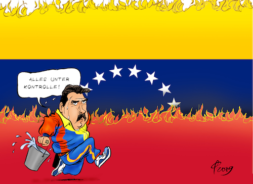 Cartoon: Putschversuch in Venezuela (medium) by Paolo Calleri tagged amerika,venezuela,putsch,versuch,opposition,oppositionsfuehrer,guaido,lopez,befreiung,militaer,soldaten,unruhen,gewalt,maduro,krise,konflikte,demokratie,usa,karikatur,cartoon,paolo,calleri,amerika,venezuela,putsch,versuch,opposition,oppositionsfuehrer,guaido,lopez,befreiung,militaer,soldaten,unruhen,gewalt,maduro,krise,konflikte,demokratie,usa,karikatur,cartoon,paolo,calleri